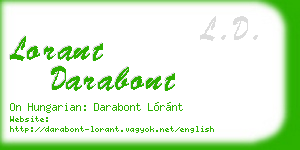 lorant darabont business card